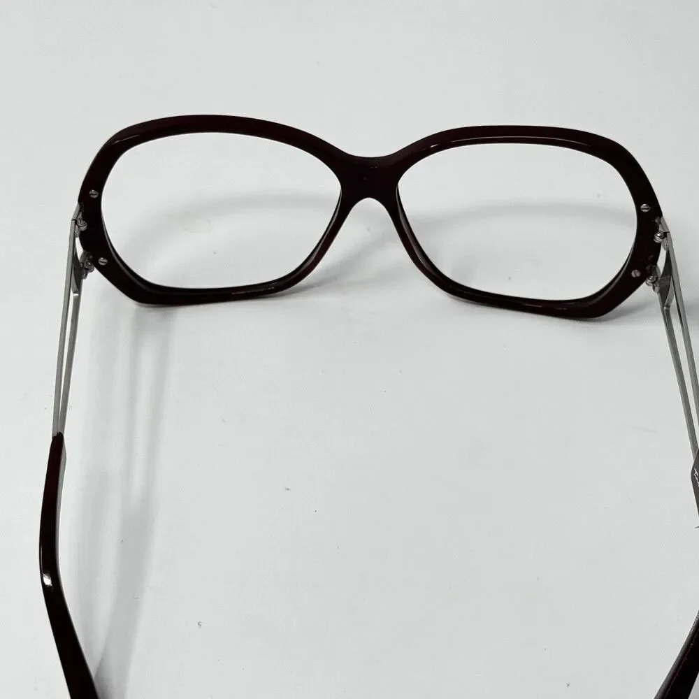Tura MOD.003 BUR Burgundy Oversized Square Sunglass / Eyeglass Frames 60-13-130